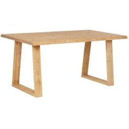 Hannun Mesa de comedor de abeto macizo color roble 140x85 cm
