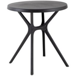 Fuori Mesa redonda de jardín ø70 cm de resina reforzada antracita
