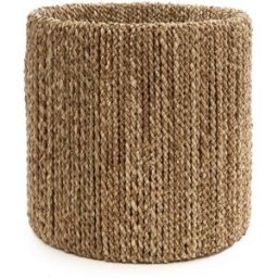 Bazar Bizar Lámpara de mesa de hierba marina en marrón 30x30x30cm
