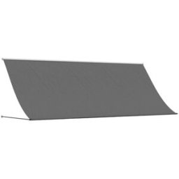 Maison Chic Toldo retráctil de tela y acero gris antracita 400x150 cm