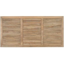 GINER Y COLOMER Cabecero en madera de natural con diseño de lamas horizontales 165 cm