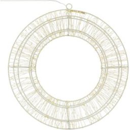 ECD Germany Corona de navidad luminosa Ø38cm LED blanco cálido, interior/exterior