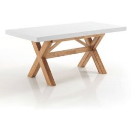 ORESTELUCHETTA Mesa extensible madera blanca roble 80x85x180-360 cm