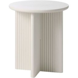 Drawer Mesa auxiliar redonda de madera ø50cm - greige