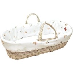 Sevira Kids Set para capazo de bebé en muselina de algodón crudo