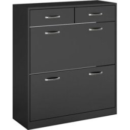 Homcom Mueble zapatero 80x30x91.5 cm negro
