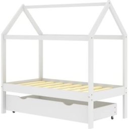 Maison Chic Cama individual infantil y cajón madera pino blanco 70x140 cm