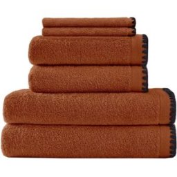 Sensei Maison Juego de baño de 6 piezas castaño