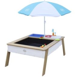 Axi Mesa de juegos de arena y agua con fregadero, madera, marrón/blanco