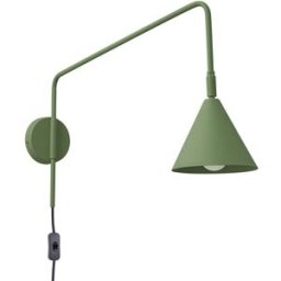 Sollux Lighting Lámpara de pared verde oliva acero