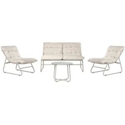 Klast Home Conjunto de jardín con sofá de 2 plazas, 2 sillones y mesa de centro