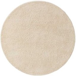 Benuta Alfombra de lana redonda crema ø 100 redondo