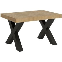 Itamoby Mesa extensible 90x120/224 cm efecto madera roble natural, hierro