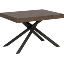 Itamoby Mesa extensible 80x120/204 cm efecto madera nogal, hierro