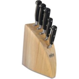 Richardson Sheffield Bloque de 5 piezas con afilador acero inoxidable negro