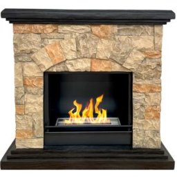 Chimenea bioetanol suelo piedra artificial 105x38x100 divina fire