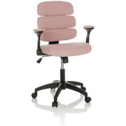 hjh OFFICE Silla giratoria para niños tela rosa
