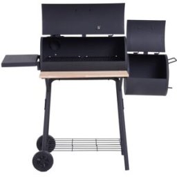 Outsunny Barbacoa de carbón 124x53x104 cm negro