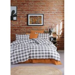 Blanc Avenue Juego de funda de edredón 200x200 cm+ 2 FA 65x65 cm franela de algodón