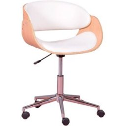 Nest dream Sillón de escritorio nórdica de madera clara, blanco