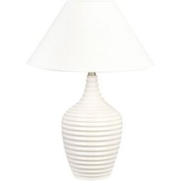 Beliani Lámpara de mesa cerámica beige