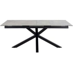 Drawer Mesa comedor extensible 6-12 personas cerámica y metal - gris