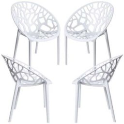 Regalos Miguel Pack 4 sillas color blanco en polipropileno
