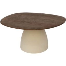 Moloo Mesa de centro d76 cm en madera marrón y marfil