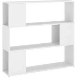 Maison Chic Estantería de libros/divisor de espacios madera blanco 100x24x94 cm