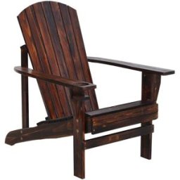 Outsunny Adirondack silla para jardín 72x95x93 cm marrón