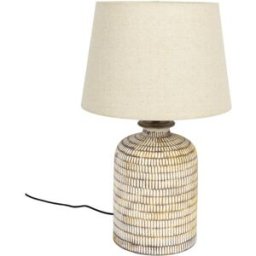 Dutchbone Lámpara de mesa de cerámica beige