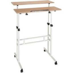 hjh OFFICE Escritorio de pie tabla de madera aglomerada con recubrimiento en