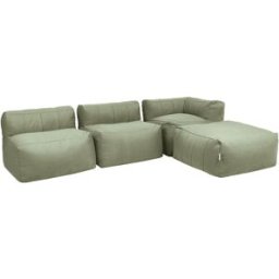 Icon Sofá modular de jardín de 4 plazas en olefina impermeable verde salvia