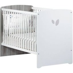 Baby Price Cuna 120x60 serigrafiada en madera gris