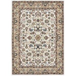 THEKO Alfombra de diseño oriental beige acolchado a mano 90x160 cm