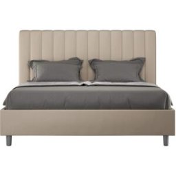 Ityhome Canapé abatible 160x200 cuero sintético gris paloma
