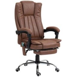 Vinsetto Silla oficina masaje 62x67x120 cm marrón