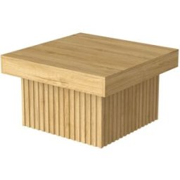 Urban Meuble Mesa de centro cuadrada efecto madera natural, 79x79x46 cm