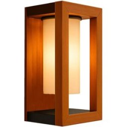 LUMISKY Lámpara de pared solar marrón h31cm