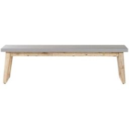 Beliani Banco de jardín 160 cm cemento gris
