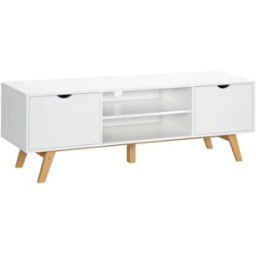 Homcom Soporte para tv 150x39x50 cm blanco