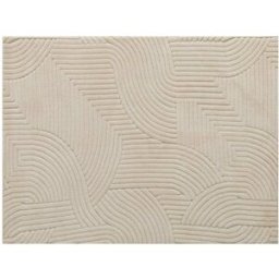 Homcom Alfombra para salón 230x160x1.7 cm crema