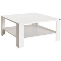 Calicosy Mesa de centro con 1 estante l90 cm - blanco
