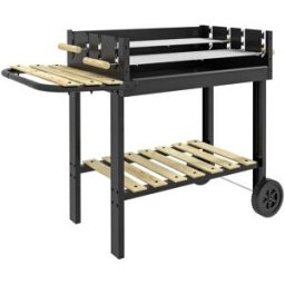 Outsunny Barbacoa de carbón 113x53.5x82.5 cm negro