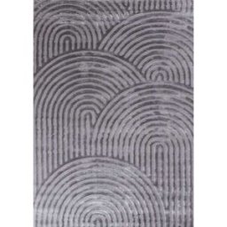 Nazar Alfombra de pelo corto con diseño de arco iris - gris - 200x290 cm