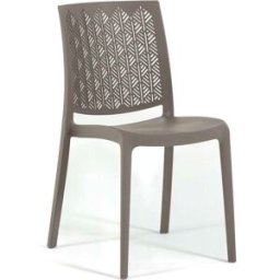 Fuori Conjunto de 4 sillas de resina para interior o exterior tórtola
