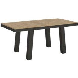 Itamoby Mesa extensible 90x180/284 cm efecto madera roble natural, hierro