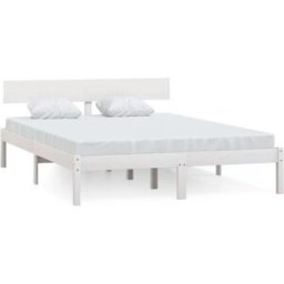 Maison Chic Cama matrimonial madera maciza de pino blanco 120x200 cm