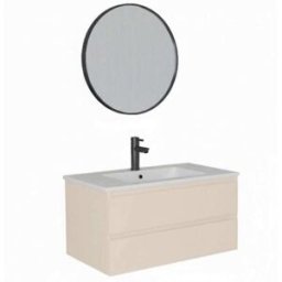 Mob In Mueble de lavabo individual de 80cm con grifo y espejo