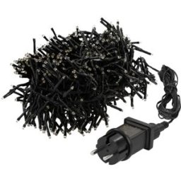 ECD Germany Luces de navidad 576 LEDs 4m blanco cálido interior/exterior IP44